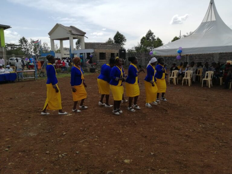 Church choir singing to entertain the attending guests